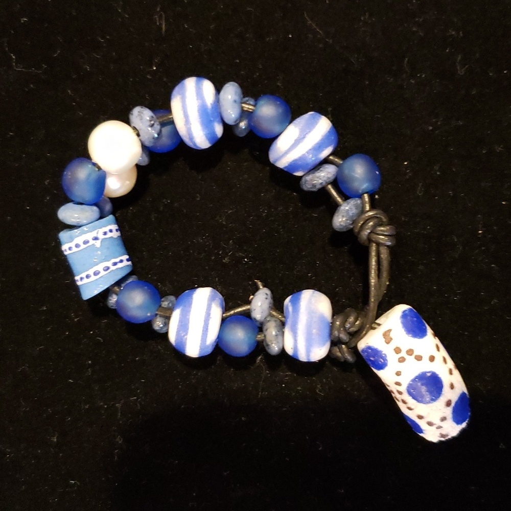 Artisan African bead bracelet